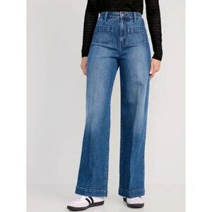 EUC Old Navy Extra High-Rise, Wide-Leg Denim 4P